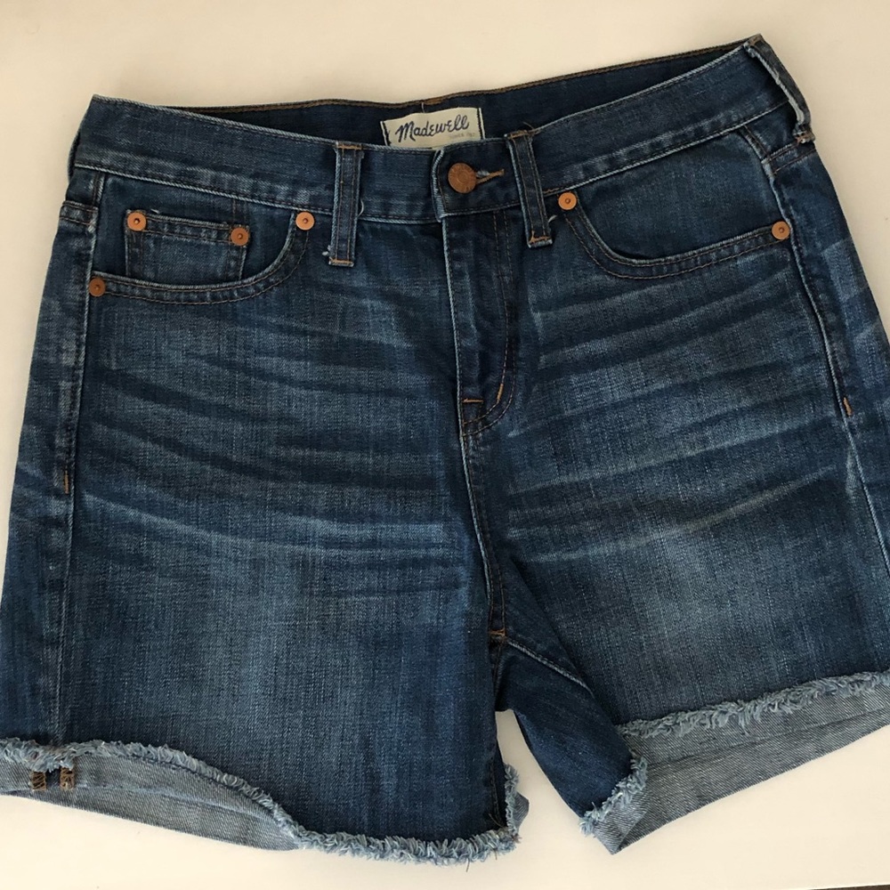 High-Rise Denim Shorts